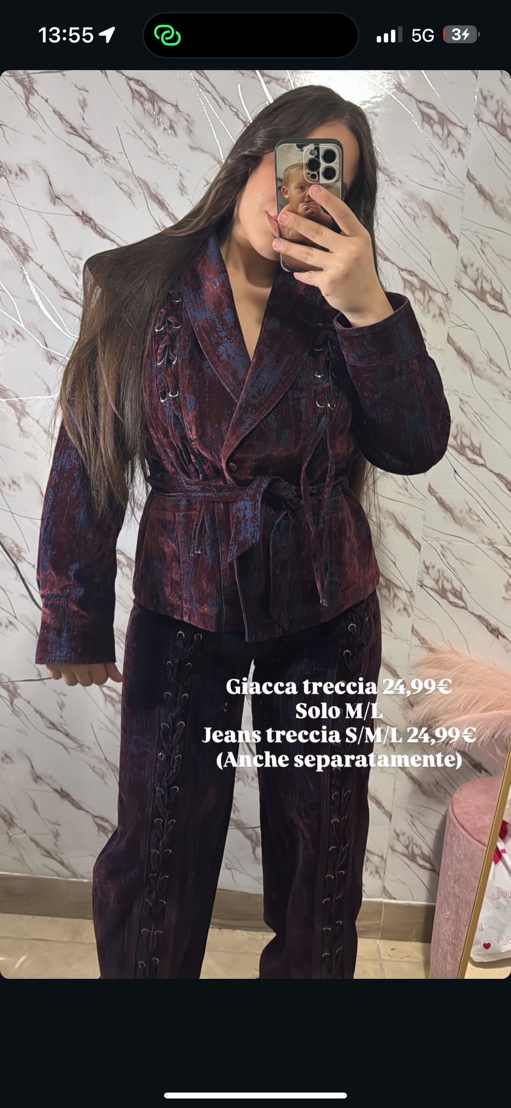 Denim treccia